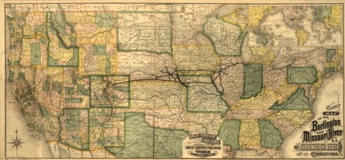 Burlington and Missouri River R.R., the Burlington Route - 1882 1882