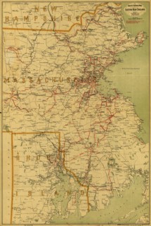 Electric railway map of eastern New England. 1898