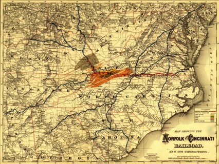 Norfolk and Cincinnati Railroad - 1882 1882