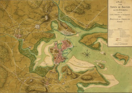Boston under Siege from the British - 1776
