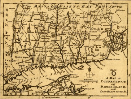 Connecticut and Rhode Island with Long Island Sound 1776