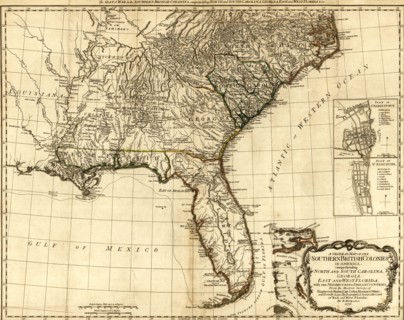 British Colonies in the Southern US - 1776