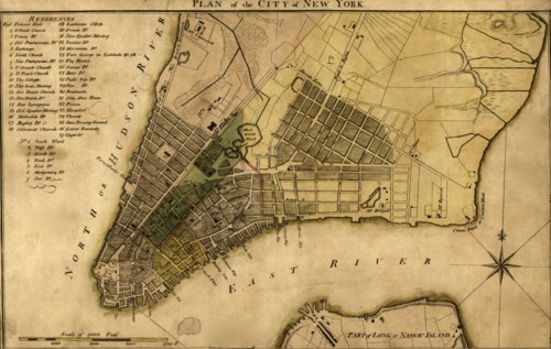 Plan of the City of New York - 1789 1789