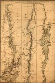 Topographical Map of the Hudson River - 1776 1777