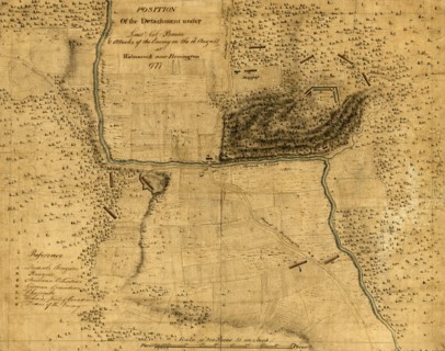 Walmscock near Bennington showing the attacks of the enemy on the 16th August 1777
