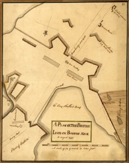 British Lines on Boston Neck - Bunker Hill - 1775 1775
