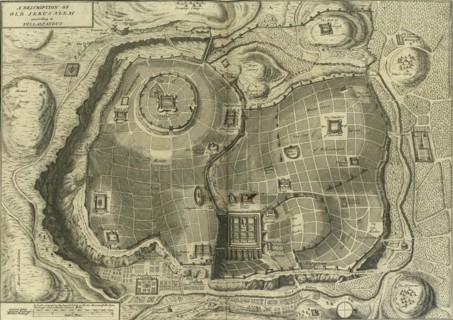 Antique Map of Jerusalem