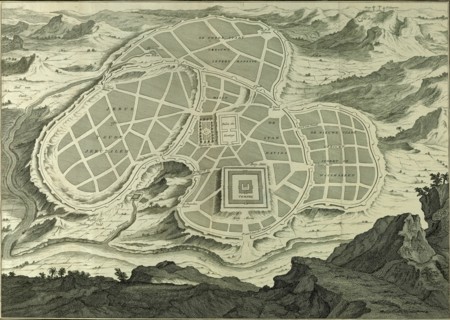 Antique Map of Jerusalem