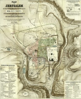Antique Map of Jerusalem