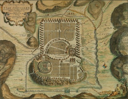 Antique Map of Jerusalem