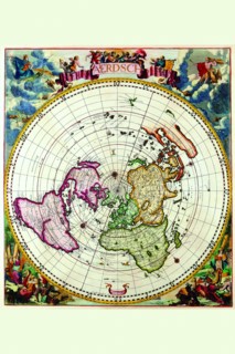 Polar Projection Map of the World 1700