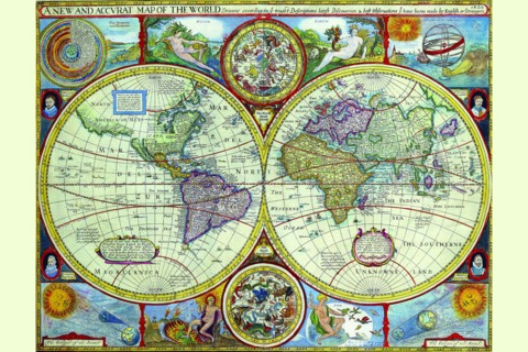 New & Accurate Map of the World; a Stereographic Projection 1646