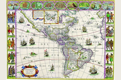 New Map of the Americas 1650