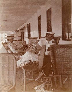 Duke and Duchess of Connaught on deck