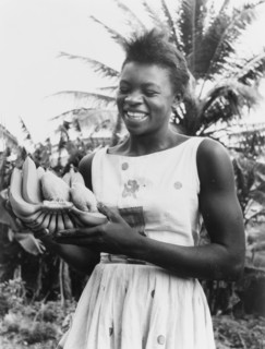 Antiguan woman with bananas