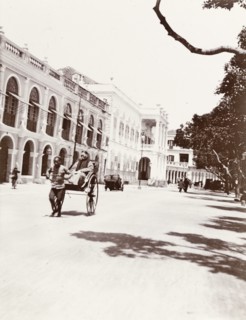 Rickshaw on the 'praya' in Macao