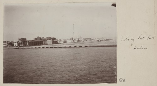 Entering harbour at Port Said