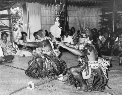 Dancing at a 'sevusevu' ceremony