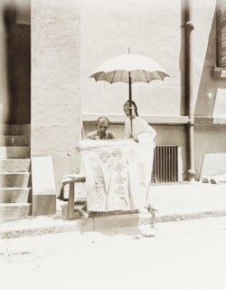 Letter-writing service on a Hong Kong street