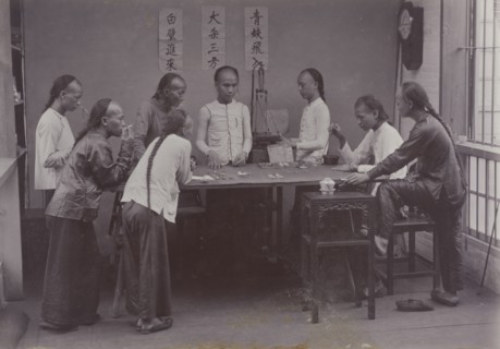 Chinese gambling game of 'fantan'