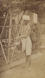 Watering the garden, India