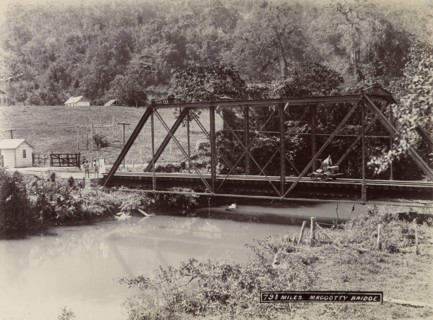 Railway track over Maggotty Bridge, Jamaica