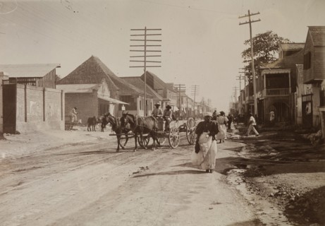 Tram lines, Kingston, Jamaica