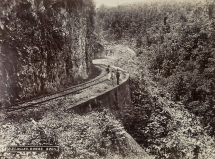 Railway track at Bonas Rock, Jamaica