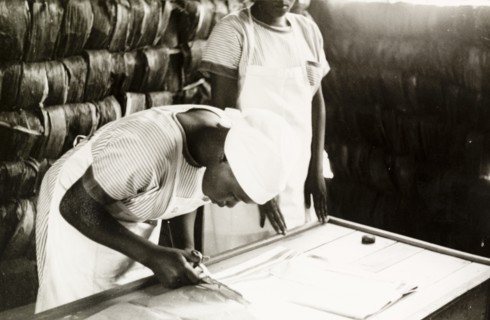 Making garments at a mission school