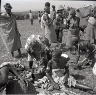 Women selling sweet potatoes