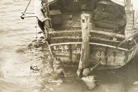 Children playing in Old Mombasa Harbour