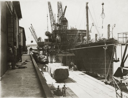 Bow end of SS Modasa at Mombasa Docks
