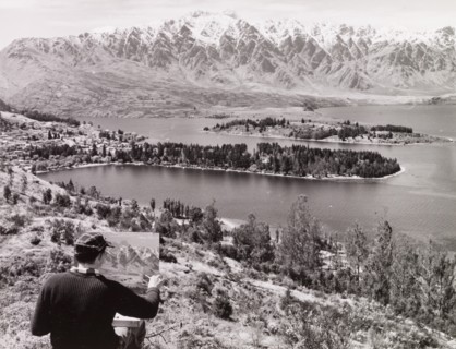 Painting Lake Wakatipu and the Remarkables