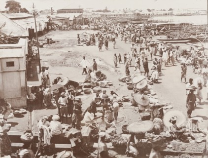 Crowded market place at Ebute Ero, Lagos