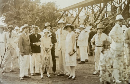 Group of spectators at Lagos races, Easter 1928