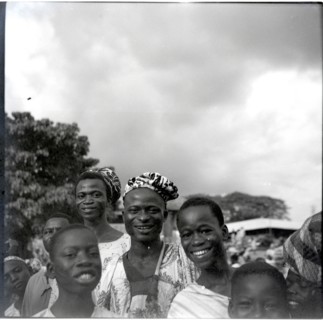 Ibadan: Town and market, group of men
