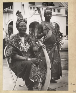 Two chiefs attending a meeting at Enugu