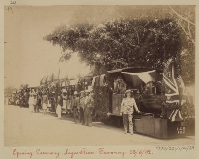 Opening ceremony, Lagos Steam Tramway
