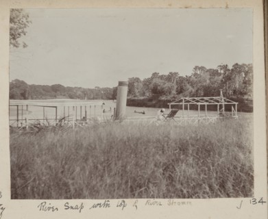 River with shot of steamer