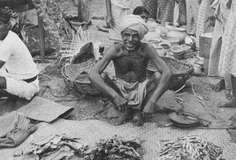 Street trader in Ceylon