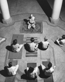A Yoga Class In Session