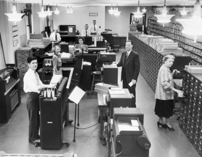 Erie Railroad IBM Machine Room