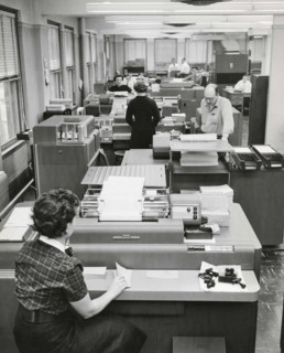 Office Workers Entering Data