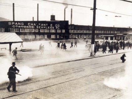 Strikers Tear Gassed