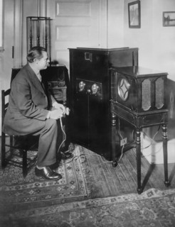 Inventor Watching His 3" TV