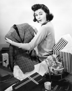 Woman Opening Presents