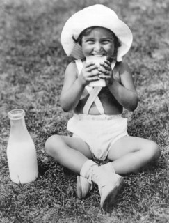 Young Girl Drinking Milk