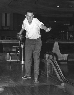 A Man Bowling
