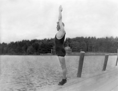 Sidney Olcott On A Dock