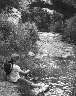 Barefoot Girl Fishing